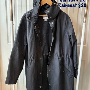 Old Navy Black Raincoat